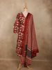 Maroon Floral Printed Design Cotton Salwar Suit with Dupatta