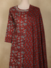 Maroon Floral Printed Design Cotton Straight Cut Salwar Suit with Dupatta