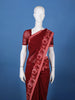 Maroon Floral Printed Design Georgette Saree