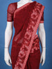 Maroon Floral Printed Design Georgette Saree