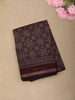 Maroon Floral Printed Design Mixed Cotton Casual Wear Saree
