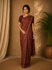 Maroon Floral Printed Design Tussar Silk Saree