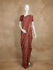 Maroon Floral Printed Design Tussar Silk Saree