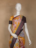 Mustard Yellow Floral Printed Kota Cotton Saree - Diadem