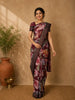 Maroon Floral Printed Kota Cotton Saree