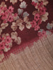 Maroon Floral Printed Raw Silk Saree - Diadem