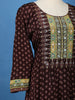 Maroon Floral Printed Synthetic Salwar Suit - Diadem