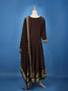 Maroon Floral Printed Synthetic Salwar Suit - Diadem