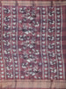 Maroon Floral Printed Tussar Silk Saree - Diadem