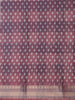 Maroon Floral Printed Tussar Silk Saree - Diadem