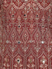 Maroon Floral Sequins Embroidered Design Georgette Palazzo Suit
