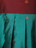 Maroon Floral Woven Banarasi Silk Gown with Dupatta - Diadem