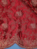 Maroon Floral Woven Banarasi Silk Saree With Scallop Border
