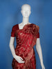 Maroon Floral Woven Banarasi Silk Saree With Scallop Border