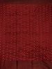 Maroon Floral Woven Banarasi Silk Saree with Zari Pallu - Diadem