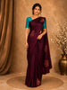 Maroon Floral Woven Design Kanchipuram Silk Saree