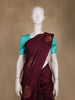Maroon Floral Woven Design Kanchipuram Silk Saree
