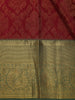 Maroon Floral Woven Design Kanchipuram Silk Saree