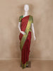 Maroon Floral Woven Design Kanchipuram Silk Saree