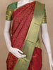 Maroon Floral Woven Design Kanchipuram Silk Saree