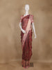 Maroon Floral Woven Design Pure Kanchipuram Silk Saree