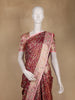 Maroon Floral Woven Design Pure Kanchipuram Silk Saree