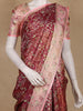 Maroon Floral Woven Design Pure Kanchipuram Silk Saree