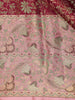 Maroon Floral Woven Design Pure Kanchipuram Silk Saree