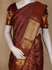 Maroon Floral Woven Pure Kanchipuram Silk Saree