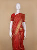 Maroon Floral Woven Pure Kanchipuram Silk Saree With Zari Border