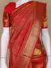 Maroon Floral Woven Pure Kanchipuram Silk Saree With Zari Border
