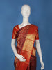 Maroon Floral Woven Pure Kanchipuram Silk Saree With Contrast Zari Border