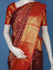 Maroon Floral Woven Pure Kanchipuram Silk Saree With Contrast Zari Border