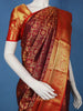 Maroon Floral Woven Pure Kanchipuram Silk Saree With Contrast Zari Border