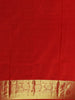 Maroon Floral Woven Pure Kanchipuram Silk Saree With Contrast Zari Border