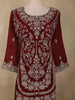Maroon Floral Zari Embroidered Design Georgette Palazzo Suit with Dupatta
