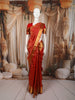 Maroon Floral Zari Woven Design Pure Kanchipuram Silk Saree with Matching Zari Border