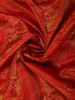Maroon Floral Zari Woven Design Pure Kanchipuram Silk Saree with Matching Zari Border