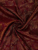 Maroon Floral Zari Woven Kanchipuram Silk Saree - Diadem