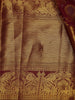 Maroon Floral Zari Woven Kanchipuram Silk Saree - Diadem