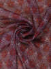 Maroon Geometric Ajrakh Print Chandheri Cotton Saree
