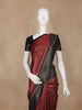 Maroon Geometric Design Semi Silk Saree
