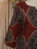 Maroon Geometric Printed Design Cotton Straight Cut Salwar Suit