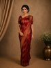 Maroon Geometric Woven Design Banarasi Silk Saree