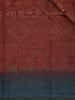 Maroon Geometric Woven Design Tussar Silk Saree With Contrast Border