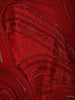 Maroon Heavy Beads Embellished Cascade Couture Design Net Party Wear Gown