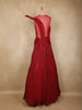 Maroon Heavy Beads Embellished Cascade Couture Design Net Party Wear Gown