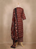 Maroon Ikat Printed Cotton Salwar Suit with Dupatta