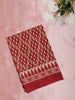Maroon Ikat Printed Design Mixed Silk Cotton Fancy Saree