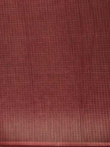 Maroon Kalamkari Printed Tussar Silk Saree - Diadem